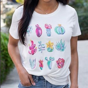 Grace & Lace watercolor succulent shirt